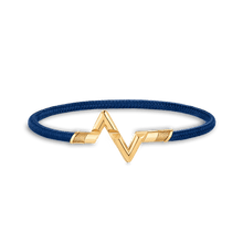 18K Louis Volt Upside Down Play Blue Bracelet